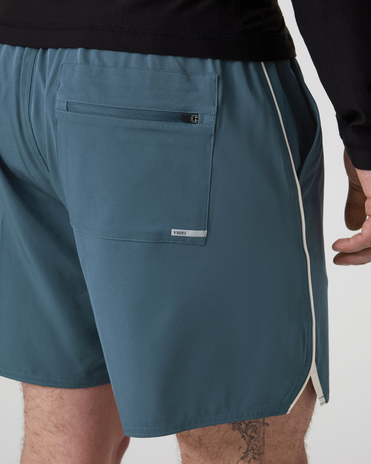 Men Vuori Trail Short 2.0 Pacific/Heather Grey Running Shorts