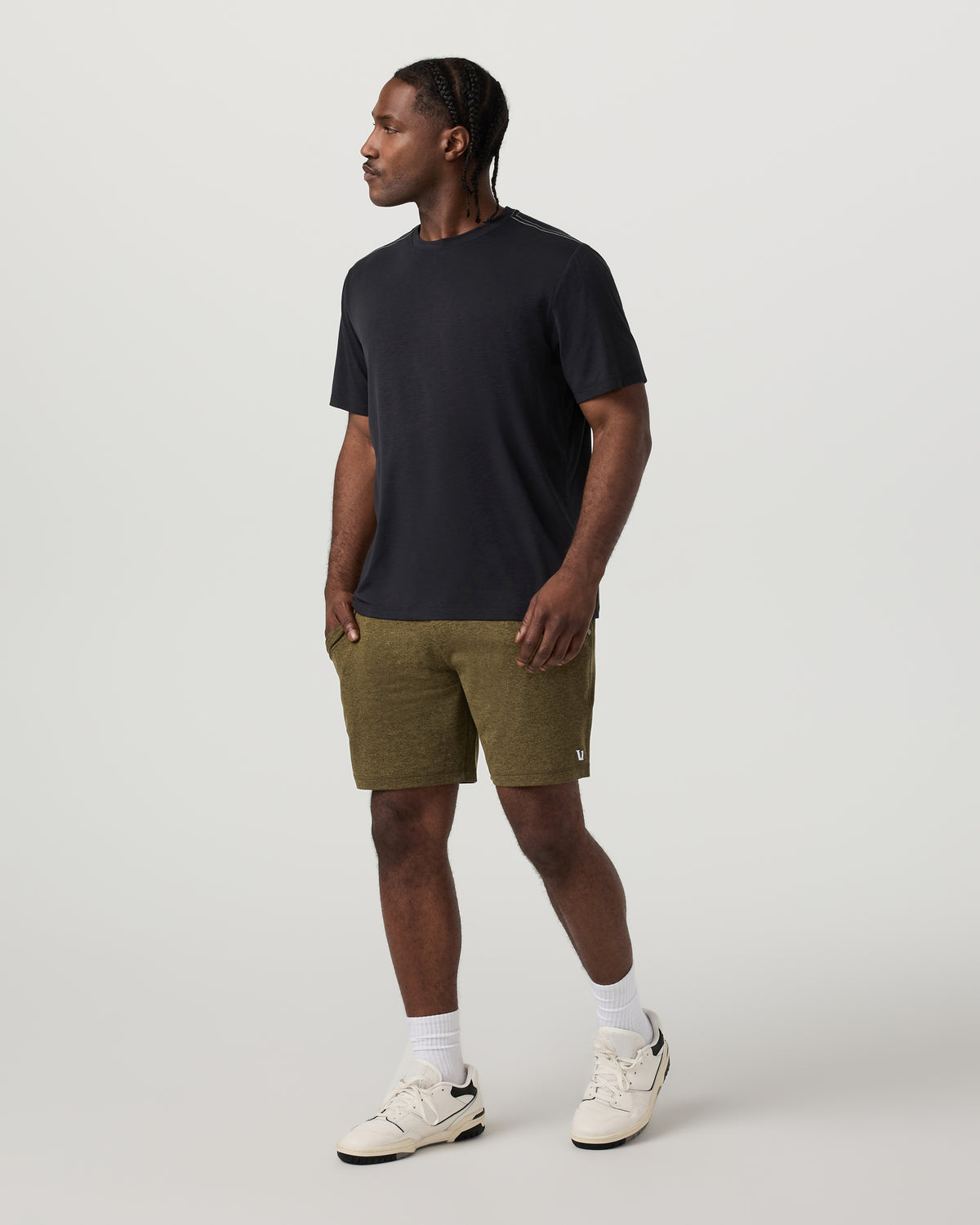 Men Vuori Ponto Short Men's Moss Green Heather Shorts