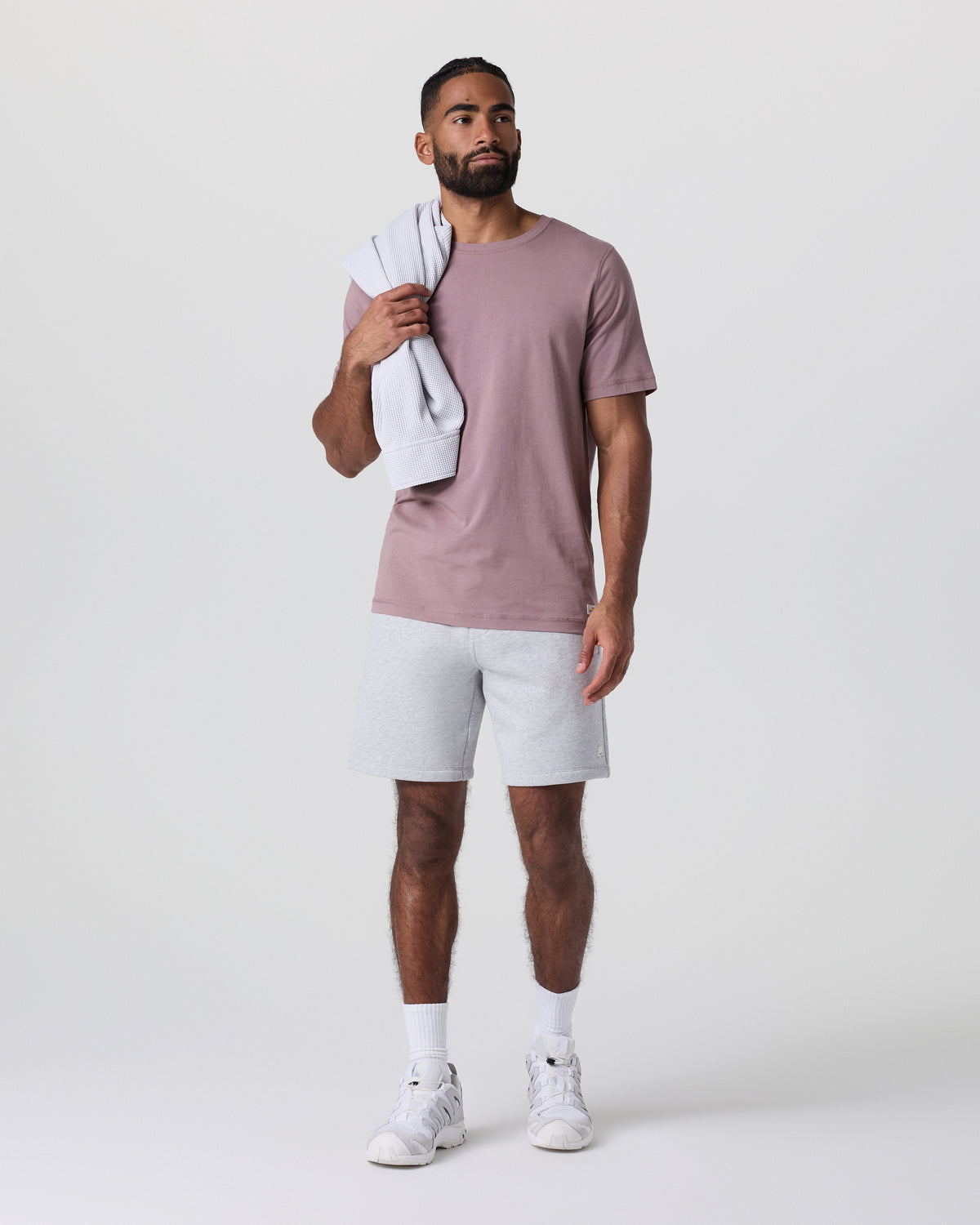 Men Vuori Seaside Short Classic Fit 8" Light Heather Grey