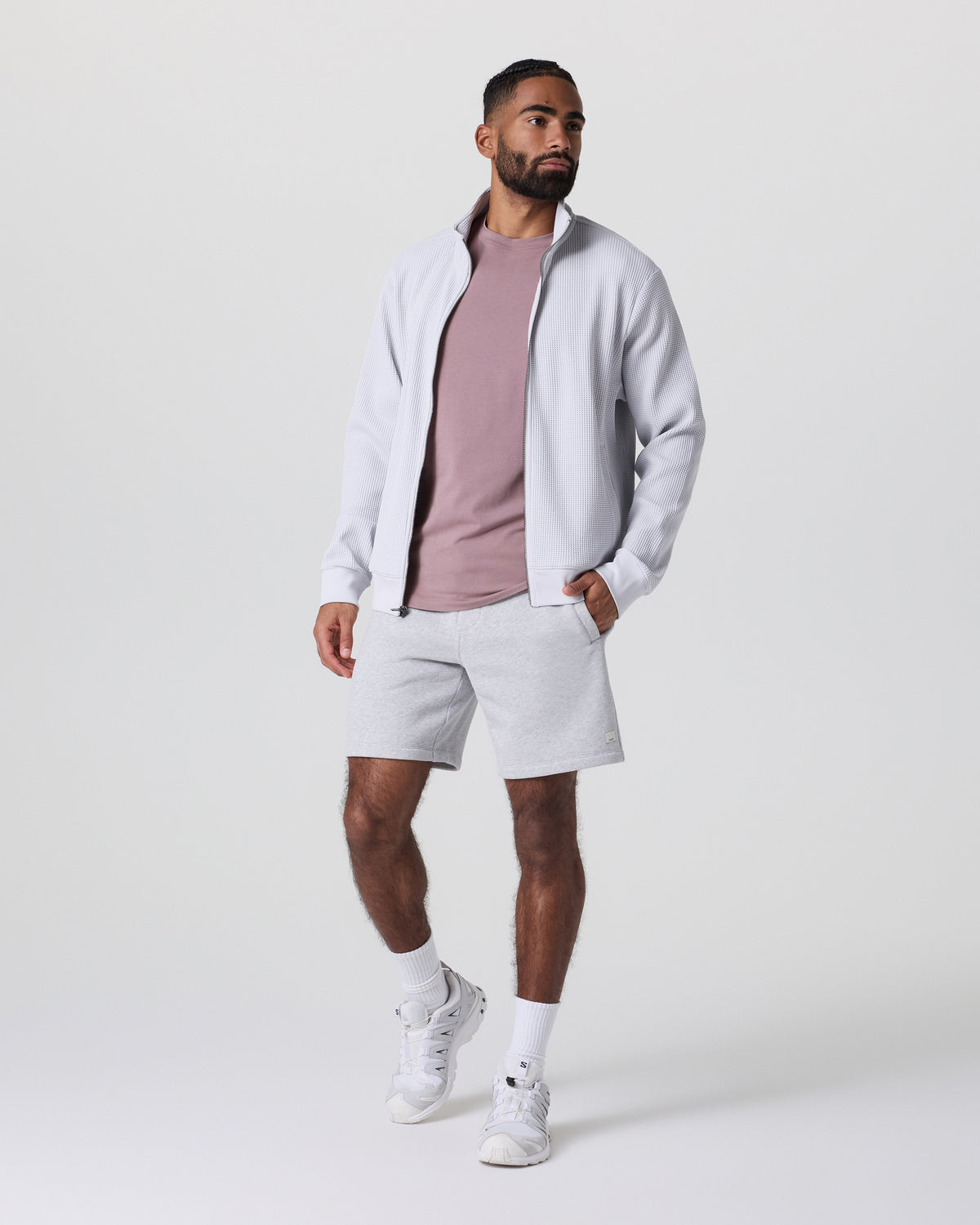 Men Vuori Seaside Short Classic Fit 8" Light Heather Grey