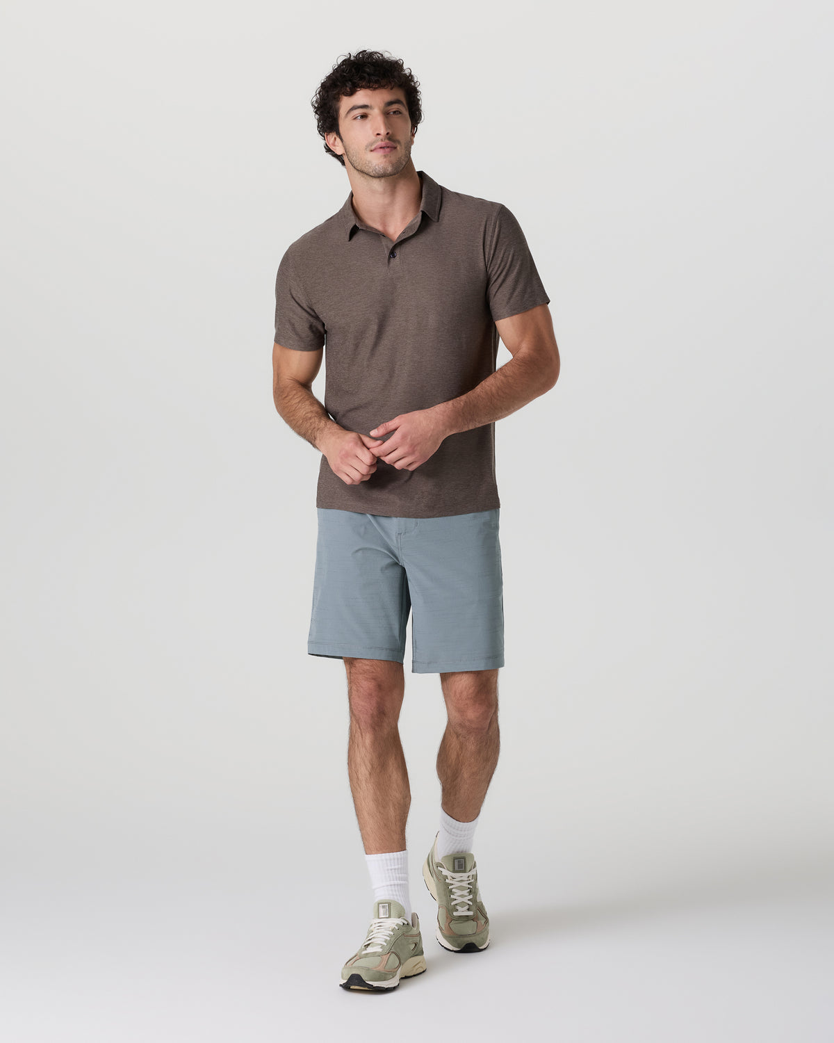 Men Vuori Pebble Short Dusty Blue Lightweight Golf Shorts