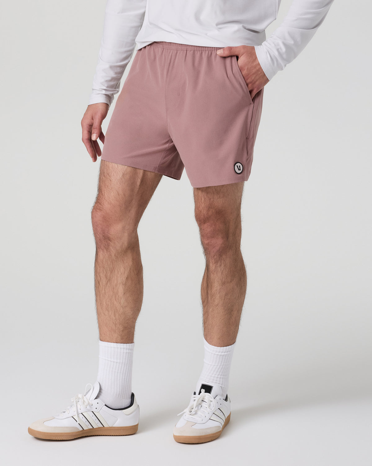 Men Vuori Maverick Volley Short Men's Zion Rose Hybrid Shorts