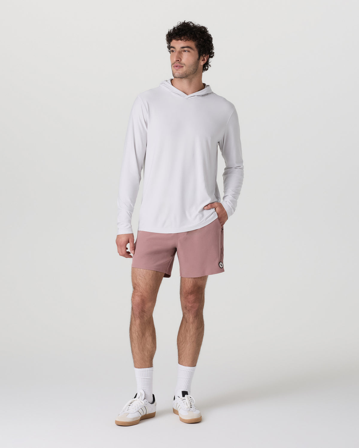 Men Vuori Maverick Volley Short Men's Zion Rose Hybrid Shorts