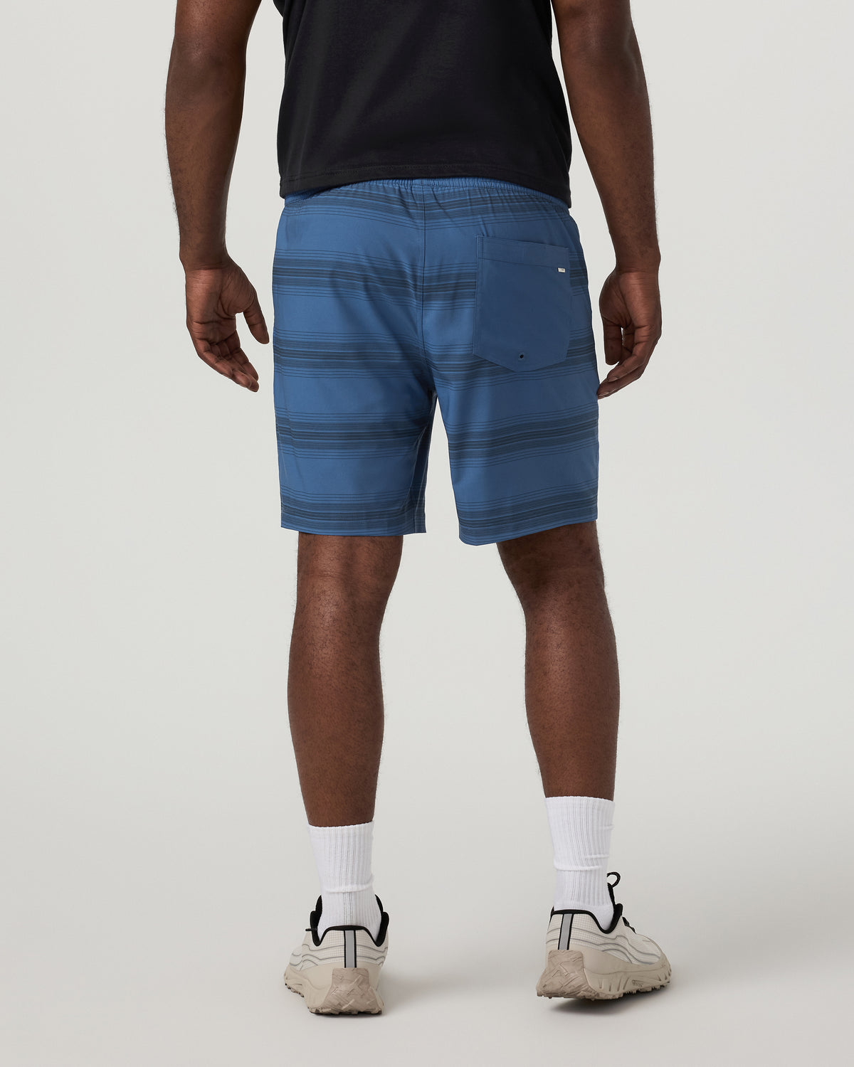 Men Vuori Kore Short Lined 7" Sea Gradient Stripe Athletic Shorts