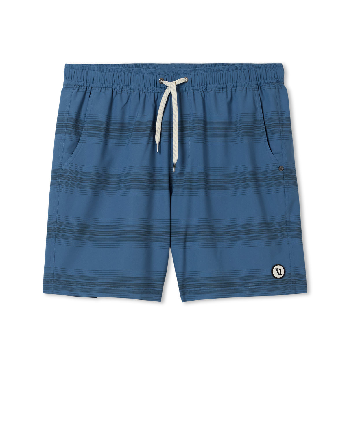 Men Vuori Kore Short Lined 7" Sea Gradient Stripe Athletic Shorts