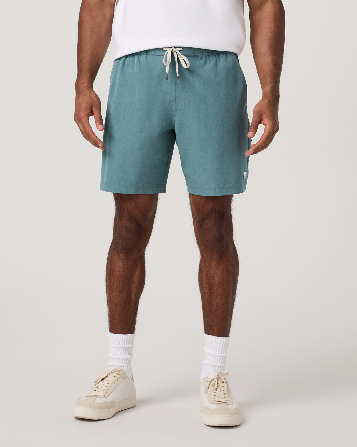 Men Vuori Banks Session Short Unlined 7" Bluegrass Linen Texture