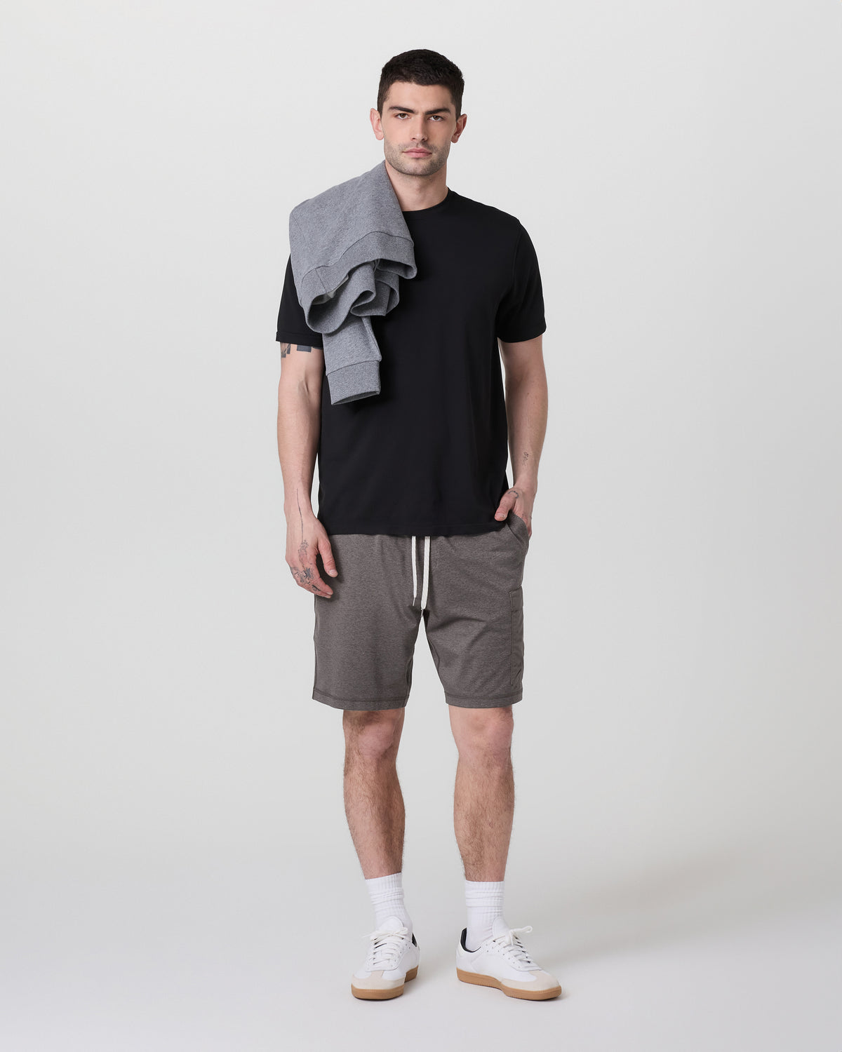 Men Vuori Sunday Performance Utility Short Classic Fit 8" Warm Grey Heather