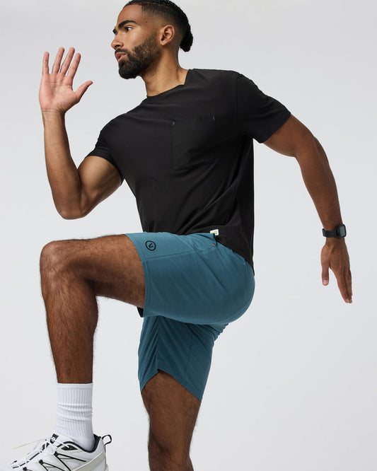 Men Vuori Elevate Kore Short Lined 7" Light Deep Sea Performance Shorts