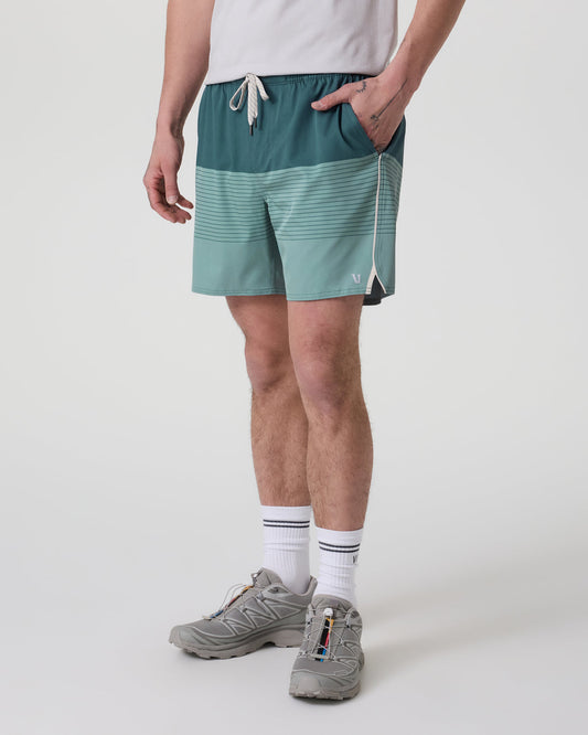 Men Vuori Trail Short 2.0 Light Deep Sea Stripe/Salt