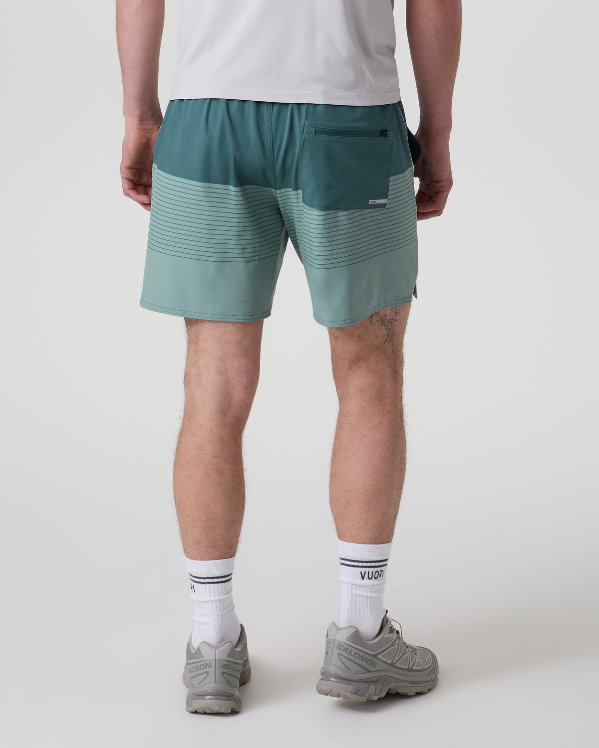 Men Vuori Trail Short 2.0 Light Deep Sea Stripe/Salt