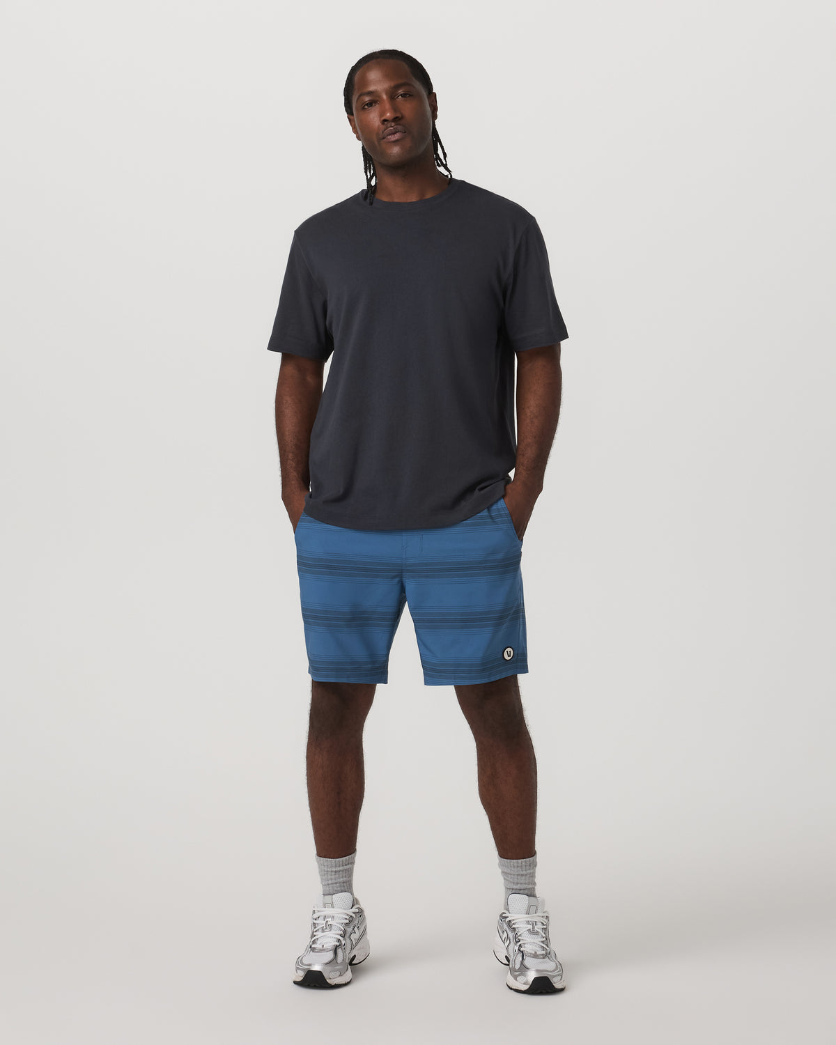 Men Vuori Kore Short Unlined 7" Sea Gradient Stripe