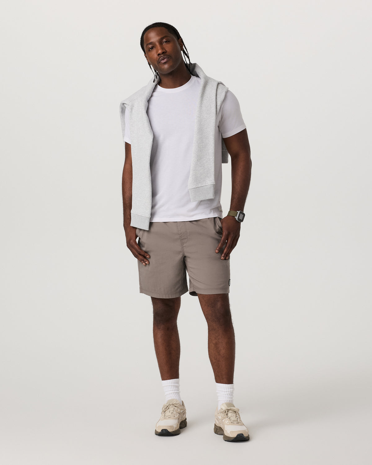 Men Vuori Kore Everyday Short Lined 7" Men's Smokey Taupe Shorts