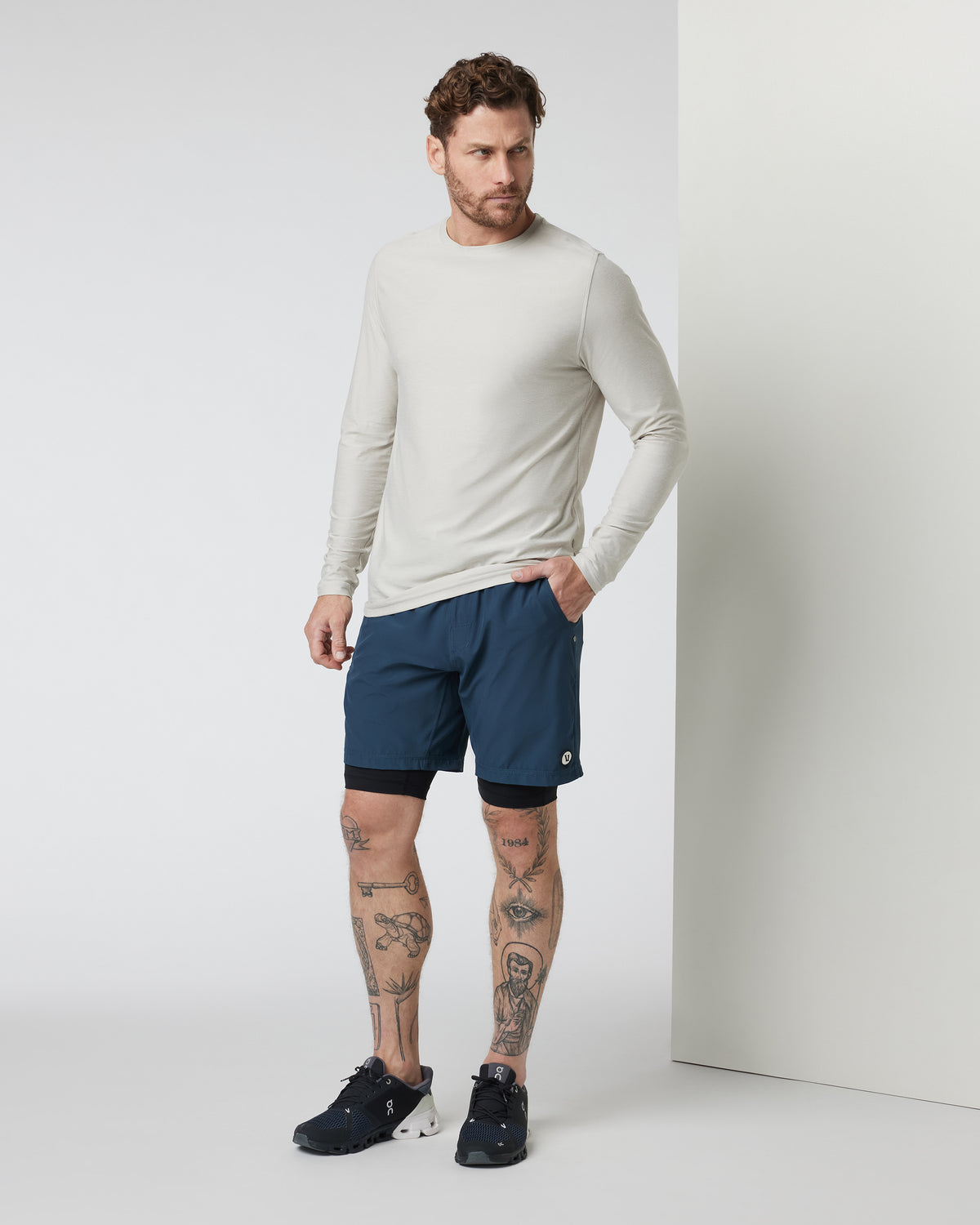 Men Vuori PR Short Men's Black Compression Shorts