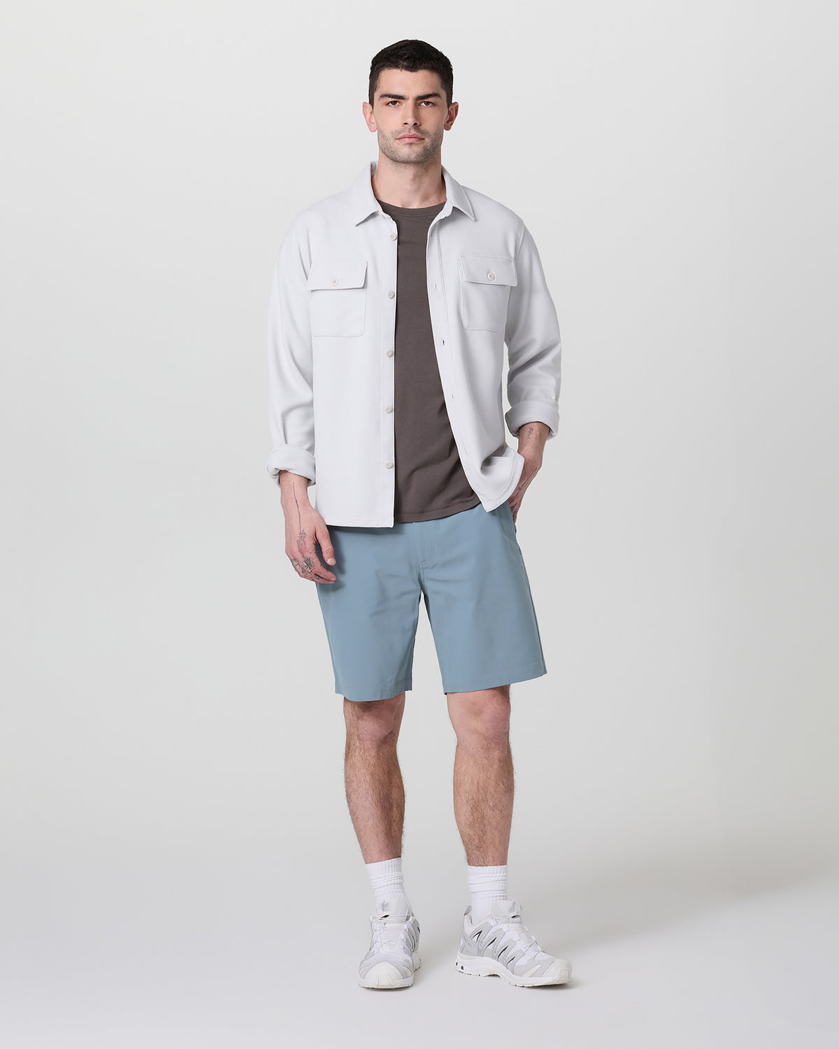 Men Vuori Meta Short 8" Dusty Blue Chino Shorts