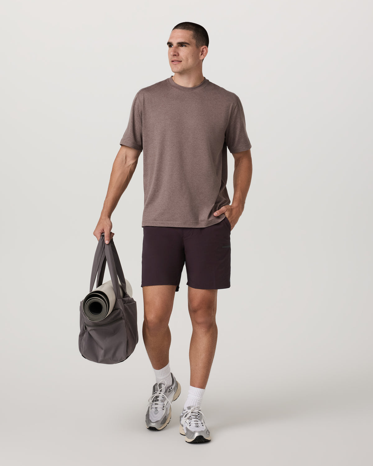 Men Vuori Grafton Short Lined 7" Men's Raisin Training Shorts