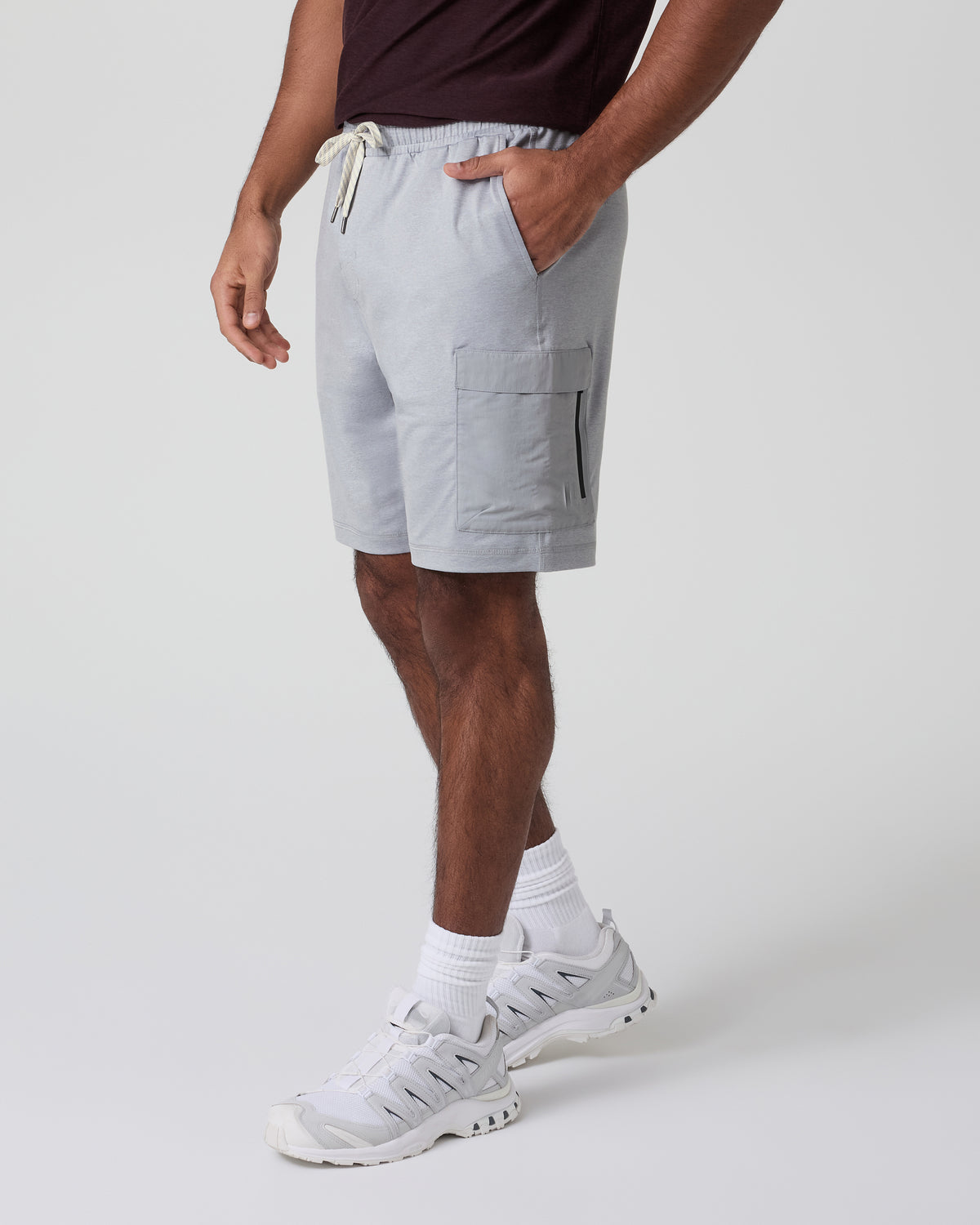 Men Vuori Sunday Performance Utility Short Classic Fit 8" Platinum Heather