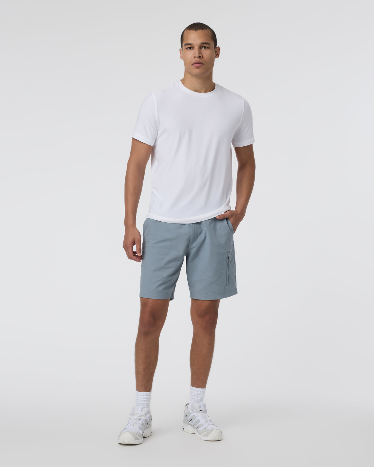 Men Vuori Barren Explorer Short Classic Fit 8" Dusty Blue