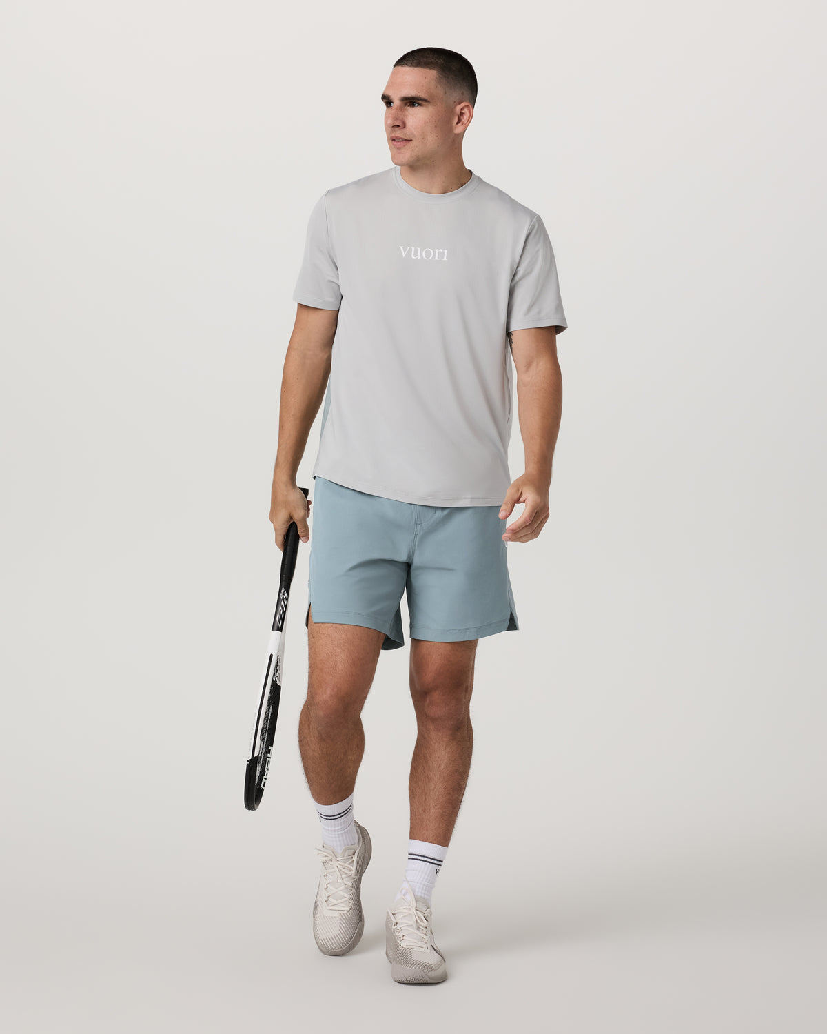 Men Vuori Crosscourt Short Unlined 7" Men's Mist Tennis Shorts