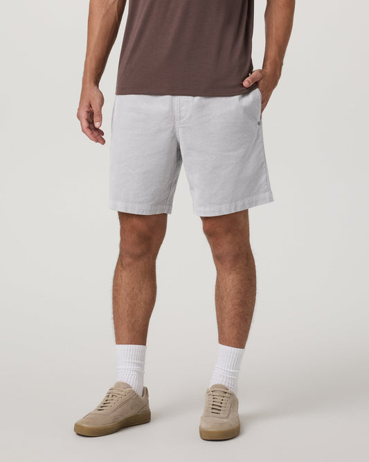 Men Vuori Optimist Elastic Waist Short 8" Men's Amethyst Grey Short