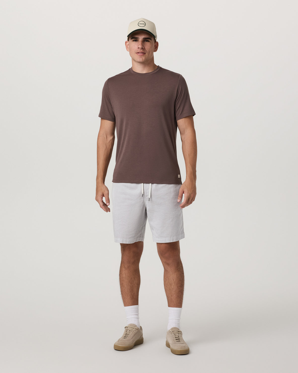 Men Vuori Optimist Elastic Waist Short 8" Men's Amethyst Grey Short
