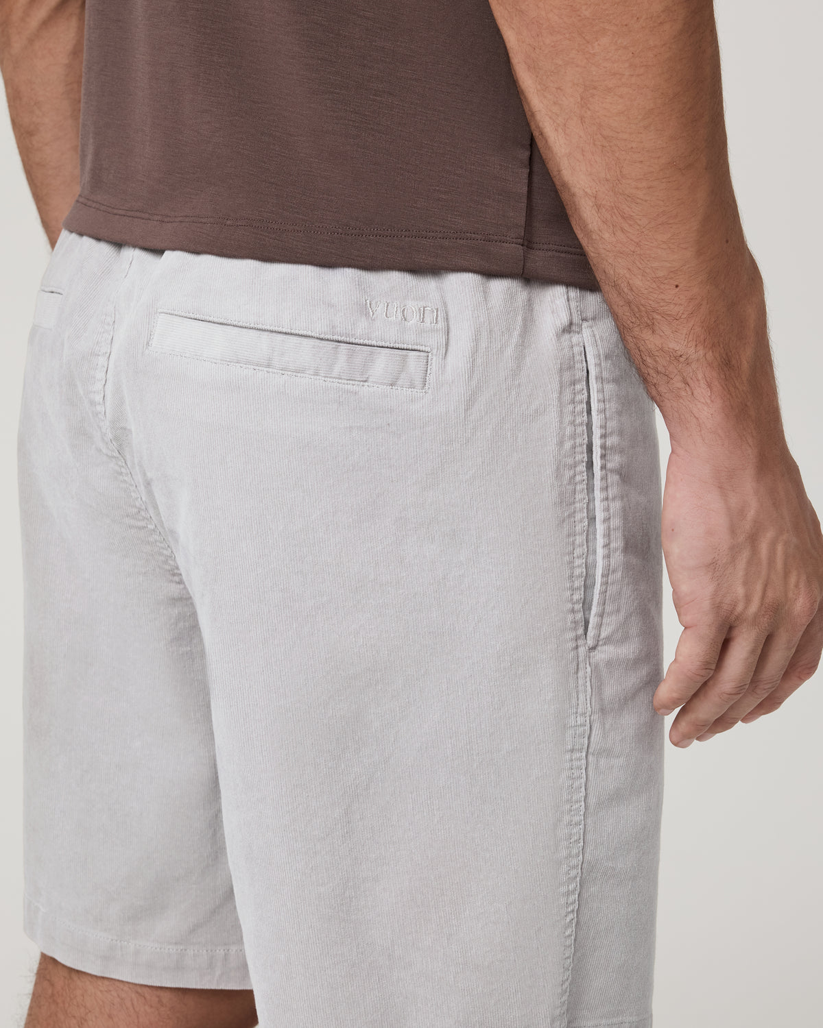 Men Vuori Optimist Elastic Waist Short 8" Men's Amethyst Grey Short