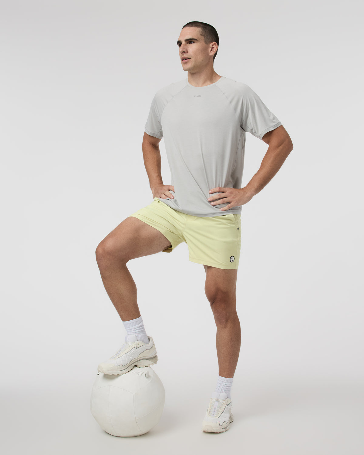 Men Vuori Kore Short 5" Pale Citron Athletic Shorts