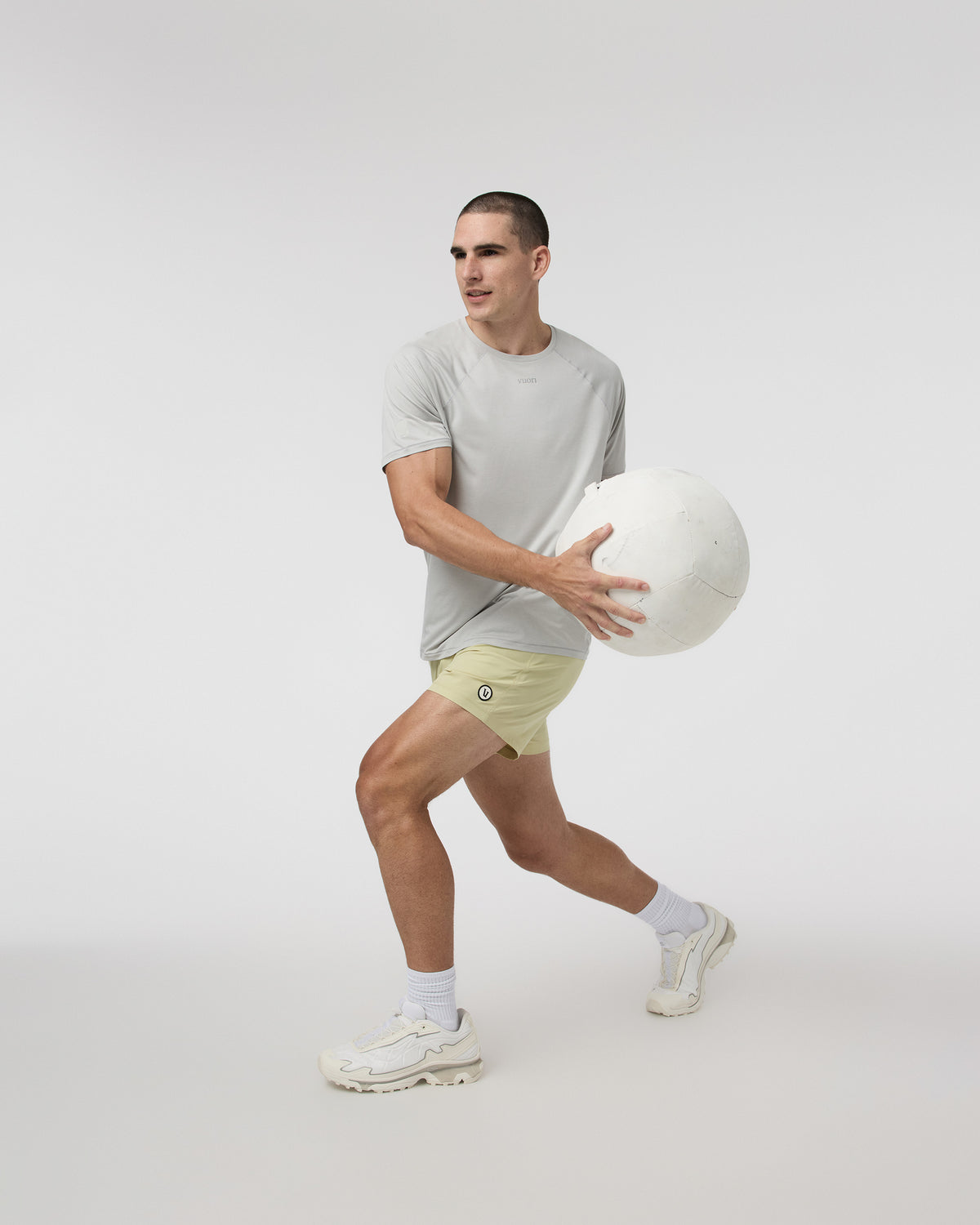 Men Vuori Kore Short 5" Pale Citron Athletic Shorts