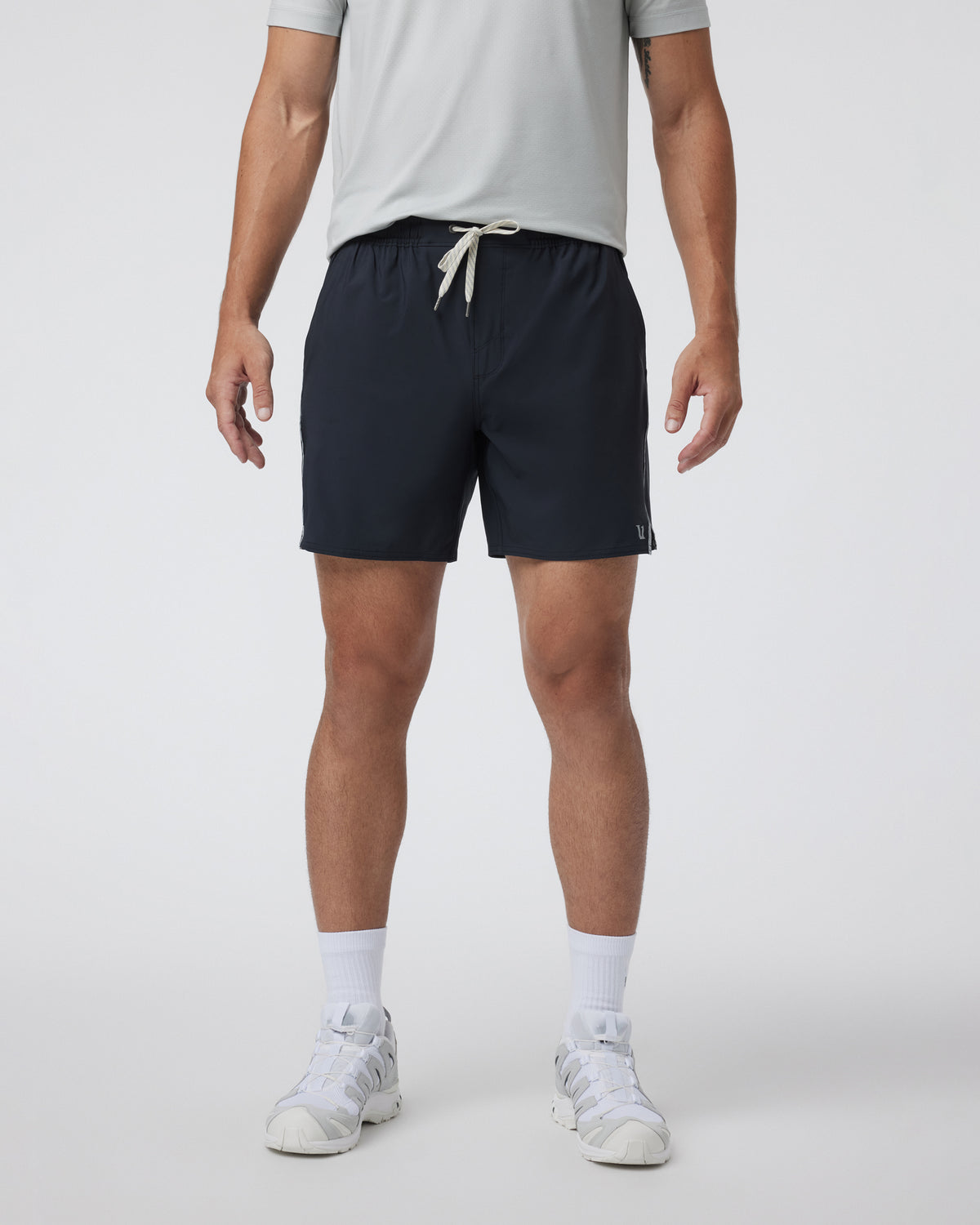 Men Vuori Trail Short 2.0 Black/Heather Grey Running Shorts