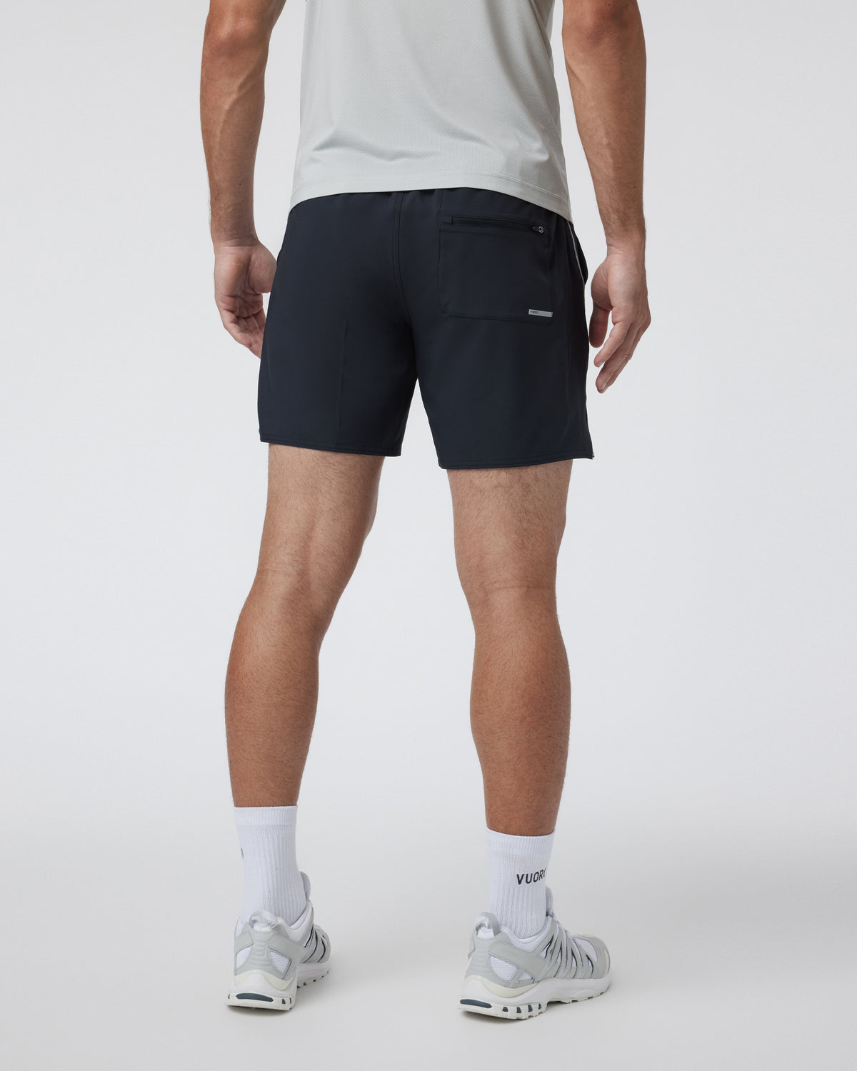 Men Vuori Trail Short 2.0 Black/Heather Grey Running Shorts