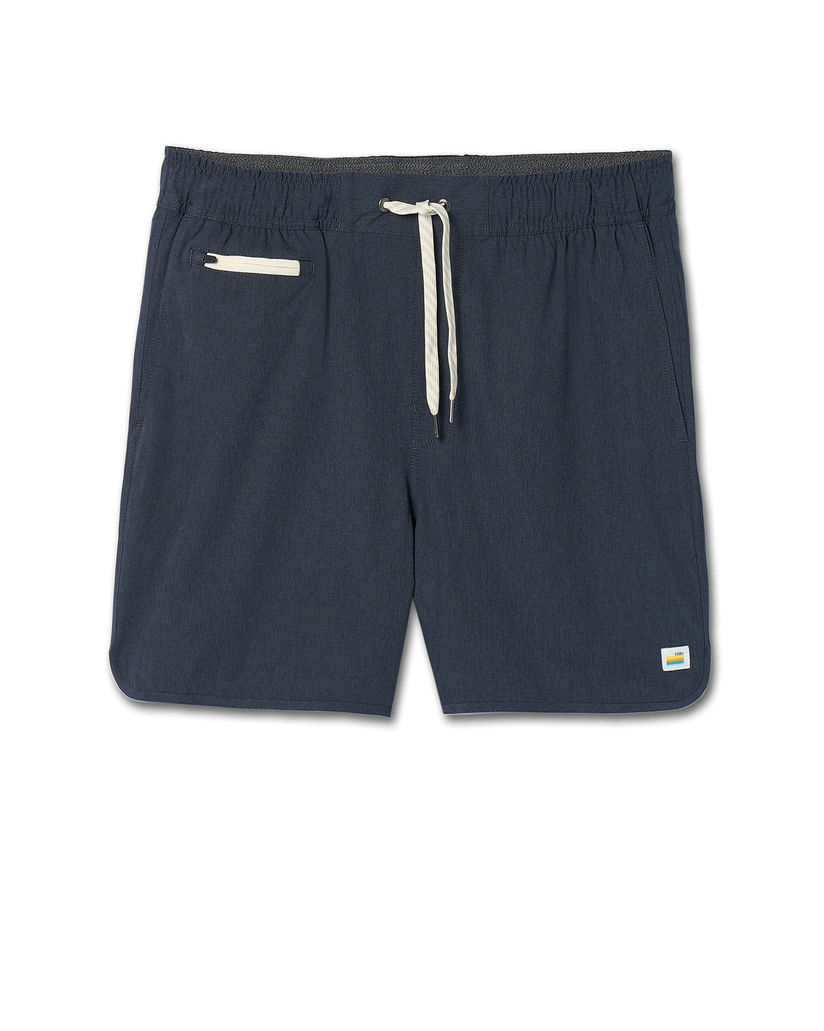 Men Vuori Banks Short 5" Navy Linen Texture Athletic Shorts
