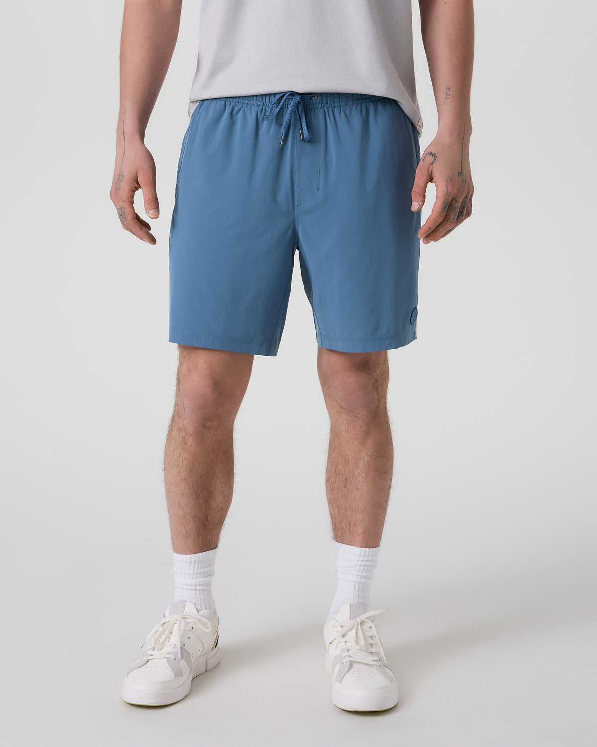 Men Vuori Kore Short Lined 7" Men's Pool Blue Tonal Athletic Shorts