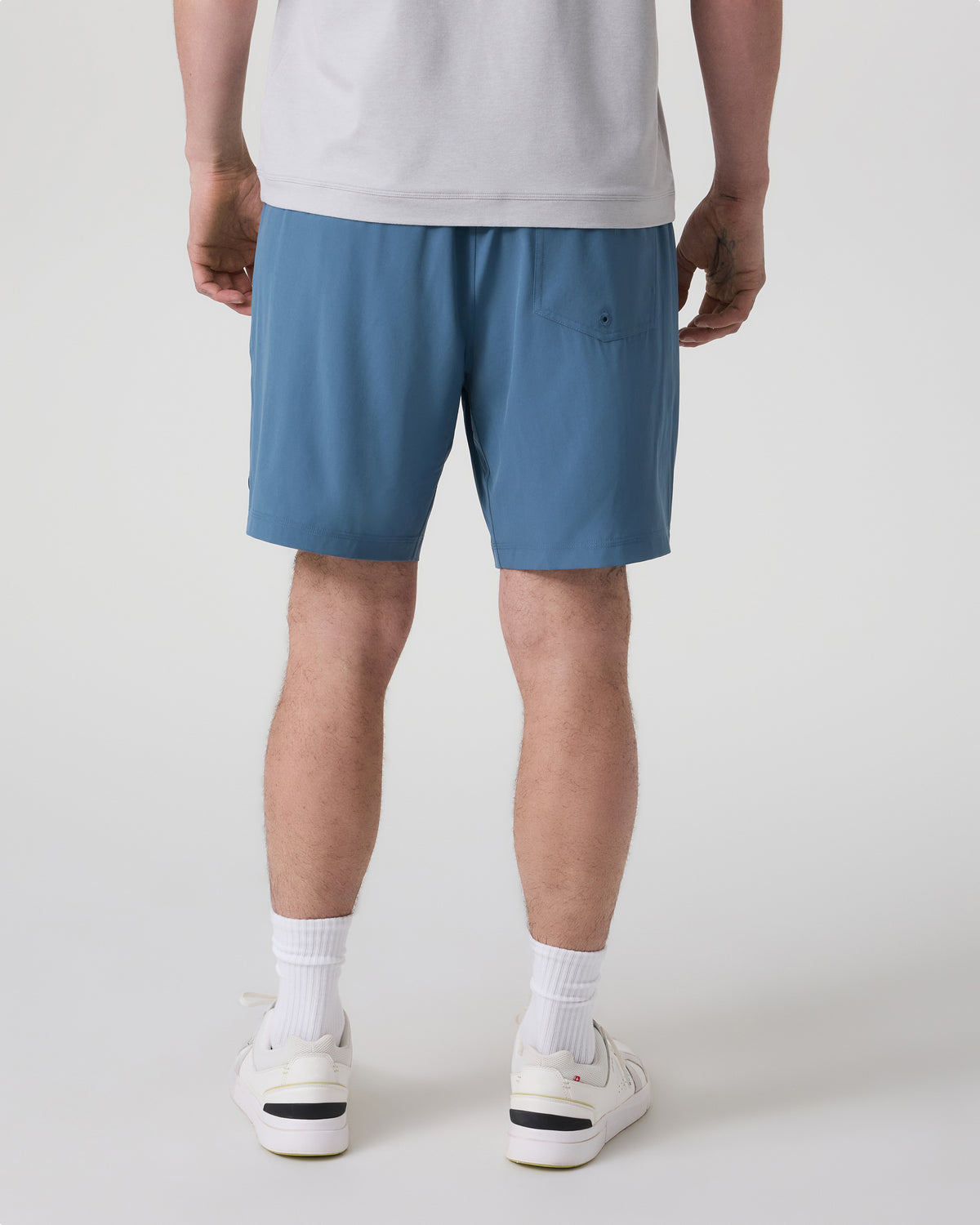 Men Vuori Kore Short Lined 7" Men's Pool Blue Tonal Athletic Shorts