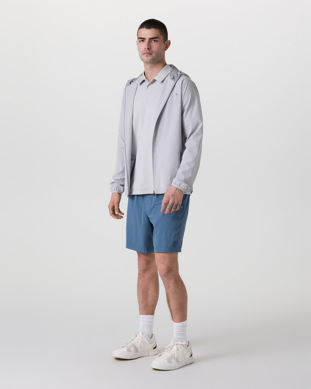 Men Vuori Kore Short Lined 7" Men's Pool Blue Tonal Athletic Shorts