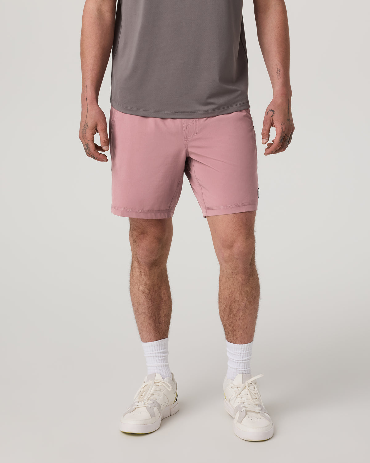 Men Vuori Kore Short Lined 7" Men's Summer Red Athletic Shorts
