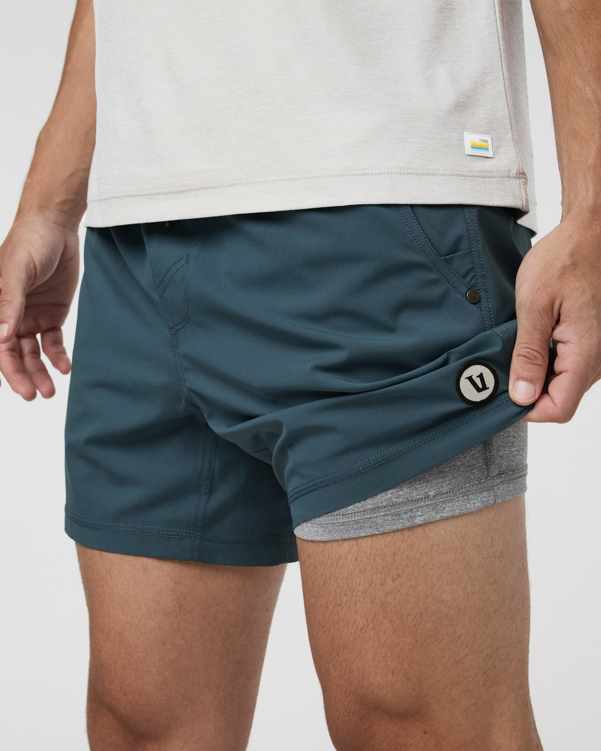 Men Vuori Kore Short Lined 5" Light Deep Sea Athletic Shorts