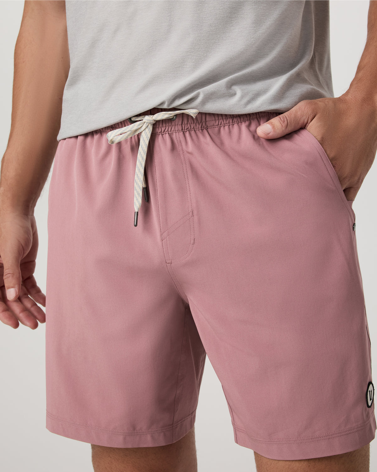 Men Vuori Kore Short Unlined 7" Men's Summer Red Athletic Fit Shorts