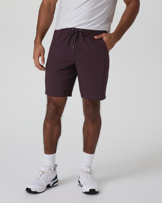 Men Vuori Kore Short Lined 9" Raisin Tonal Athletic Shorts