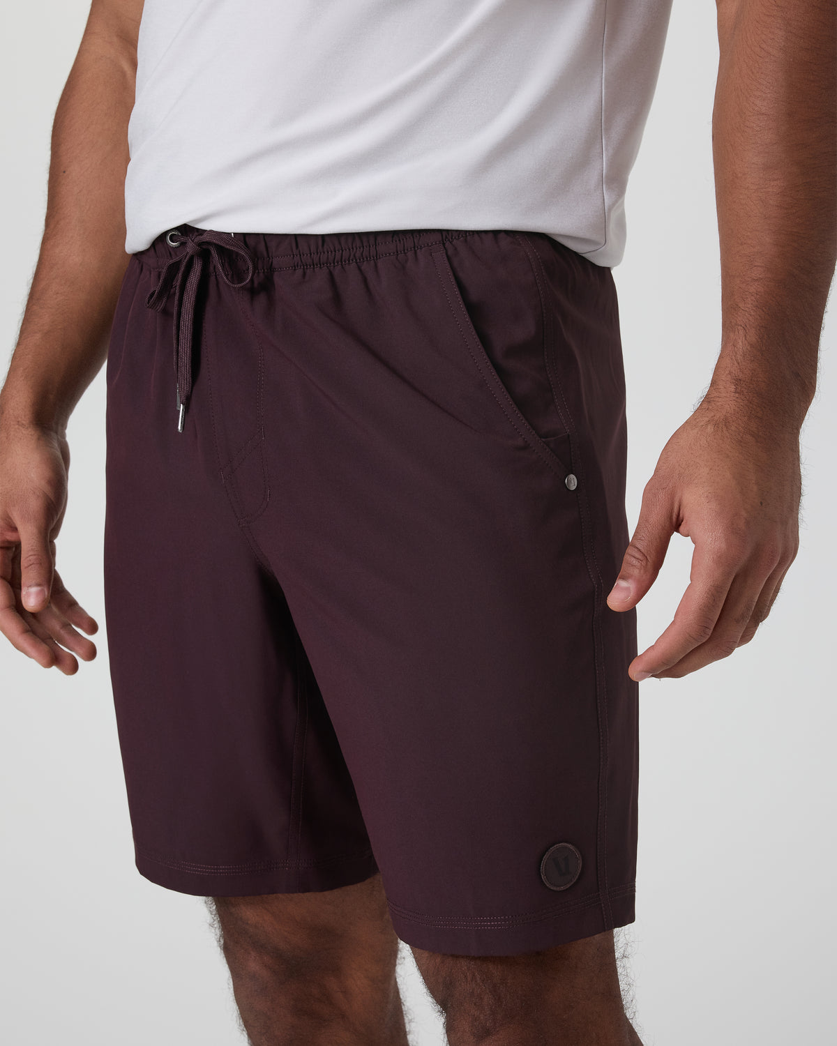 Men Vuori Kore Short Lined 9" Raisin Tonal Athletic Shorts