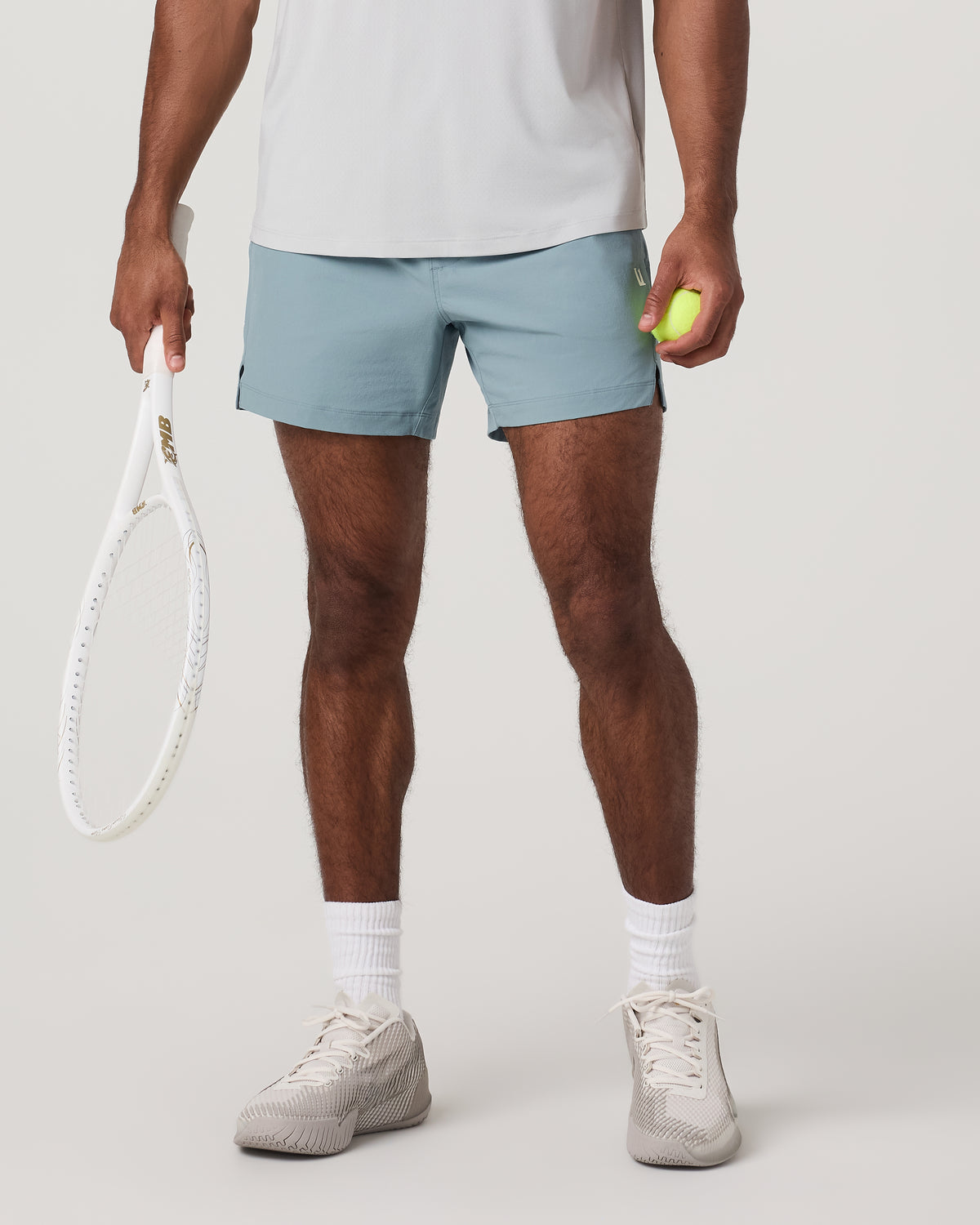 Men Vuori Crosscourt Short Unlined 5" Men's Mist Tennis Shorts