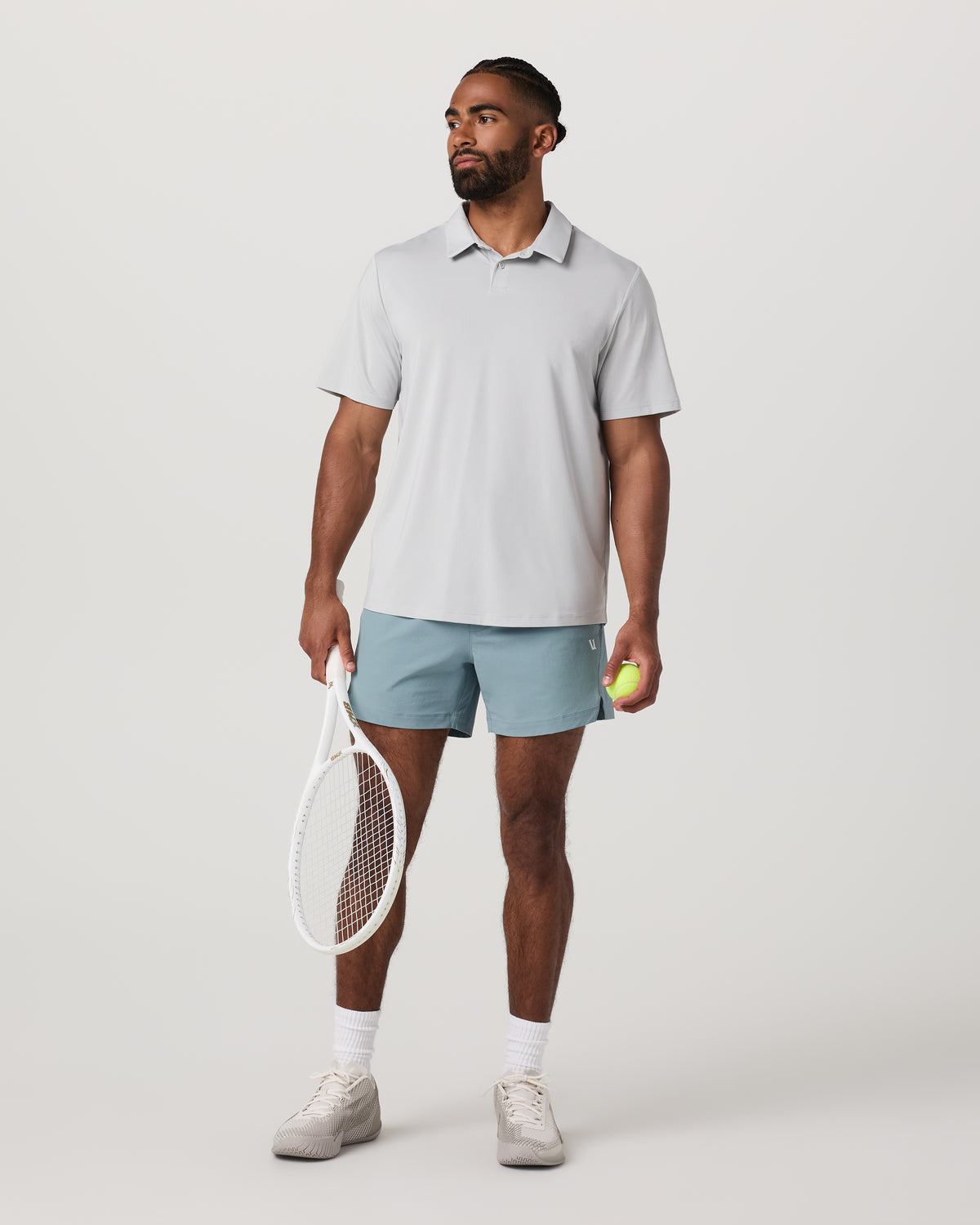 Men Vuori Crosscourt Short Unlined 5" Men's Mist Tennis Shorts