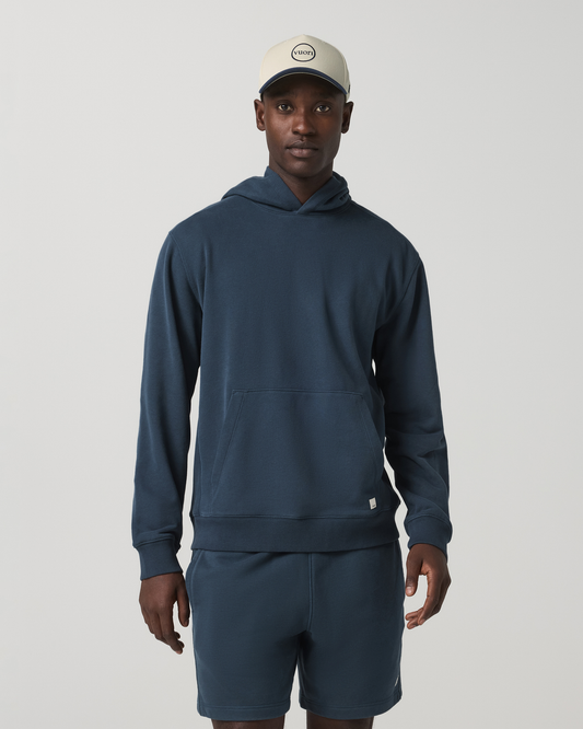 Men Vuori Cypress Vintage Hoodie Men's Ocean Blue Pullover Hoodie