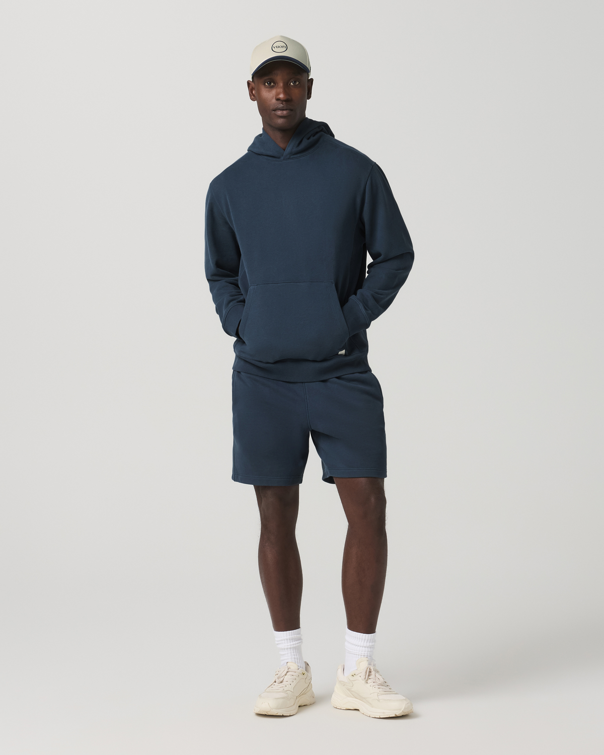 Men Vuori Cypress Vintage Hoodie Men's Ocean Blue Pullover Hoodie