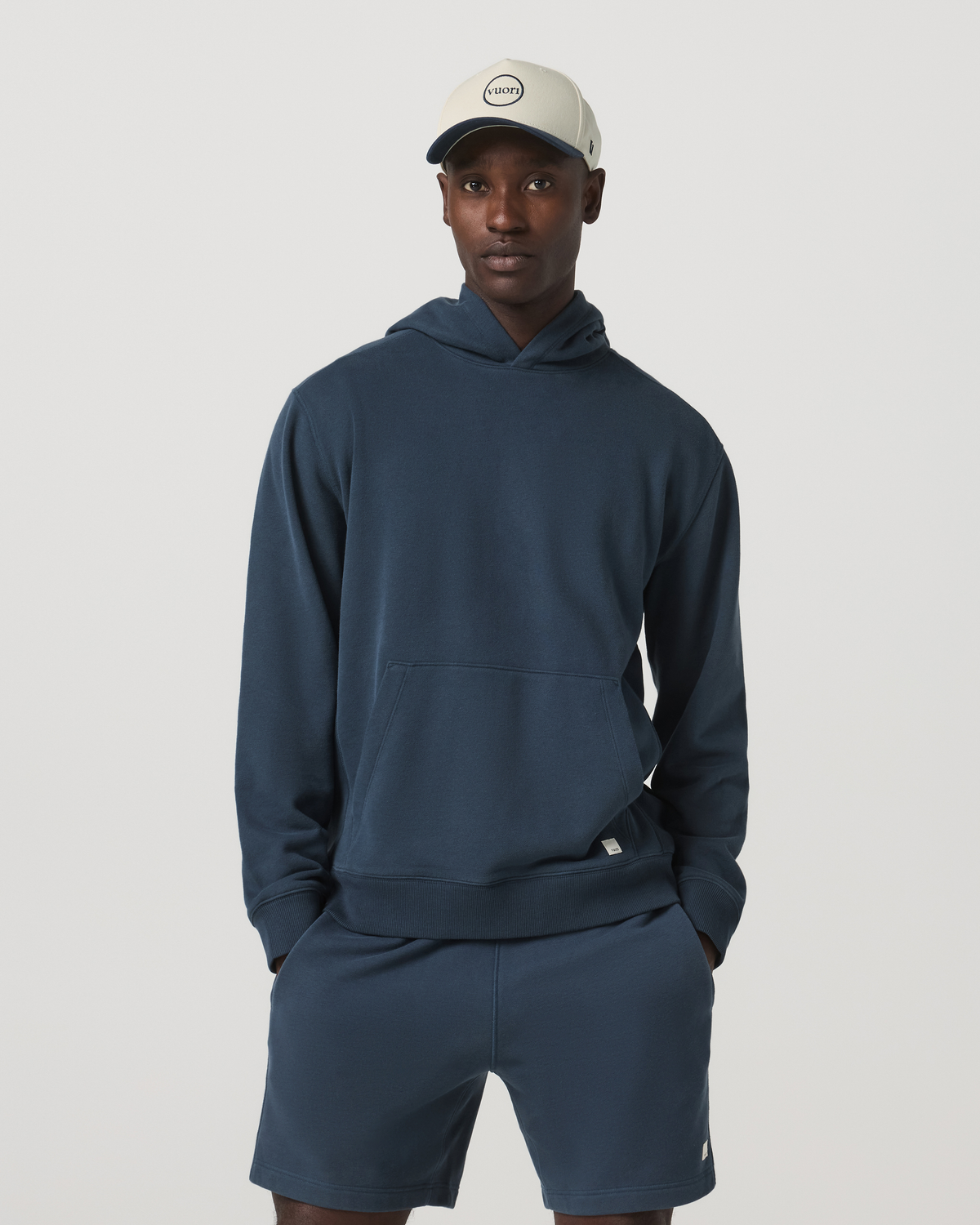 Men Vuori Cypress Vintage Hoodie Men's Ocean Blue Pullover Hoodie