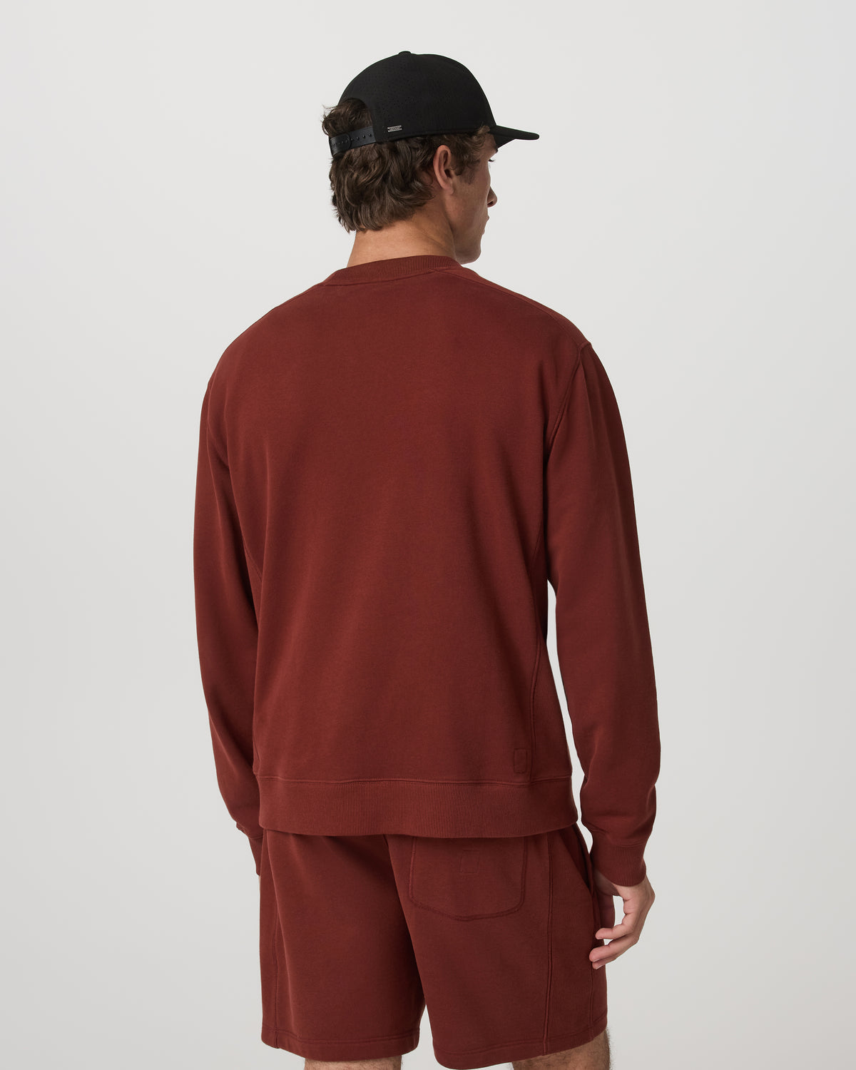 Men Vuori Cypress Vintage Crew Men's Firebrick Fleece Pullover