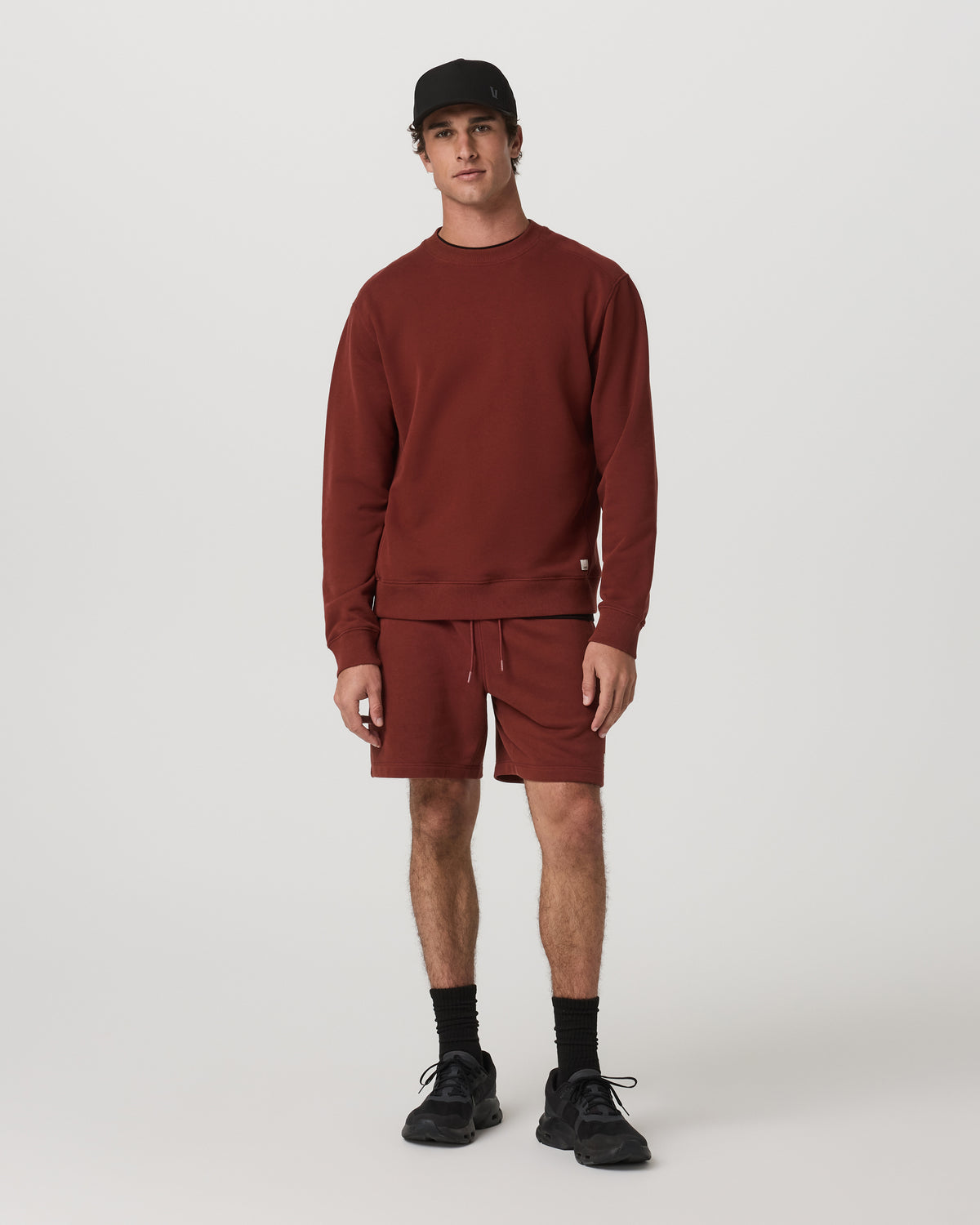 Men Vuori Cypress Vintage Crew Men's Firebrick Fleece Pullover