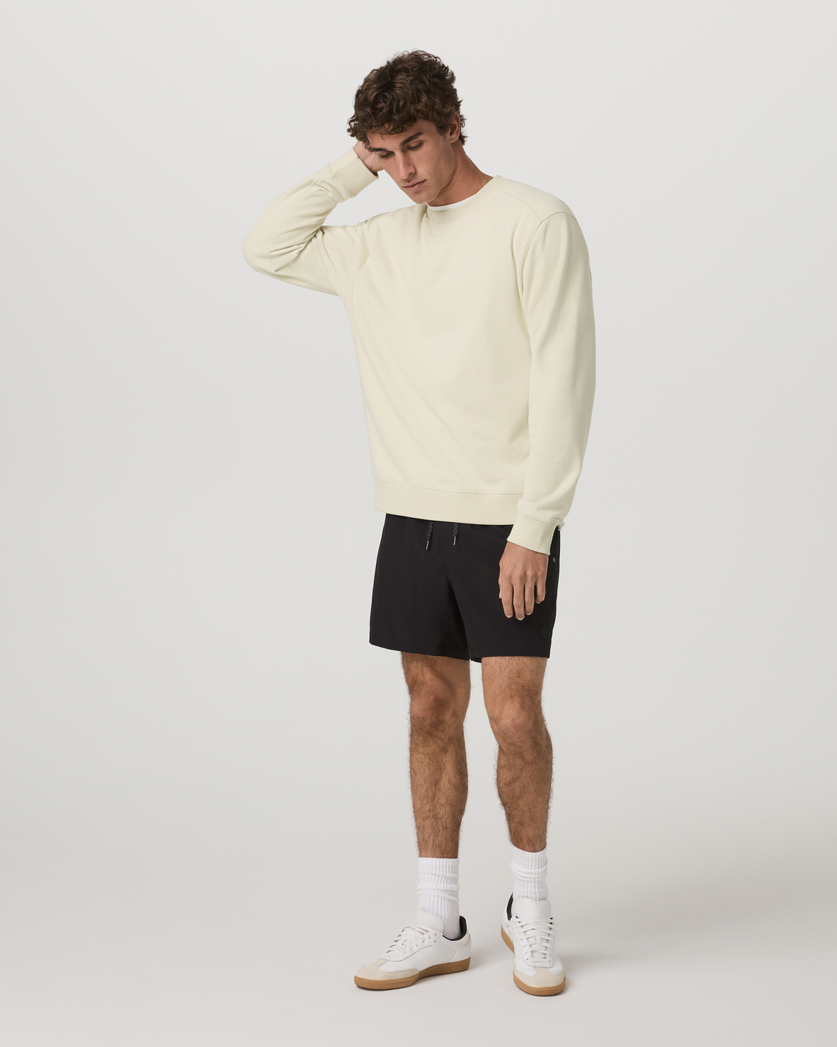 Men Vuori Cypress Vintage Crew Men's Sandalwood Fleece Pullover