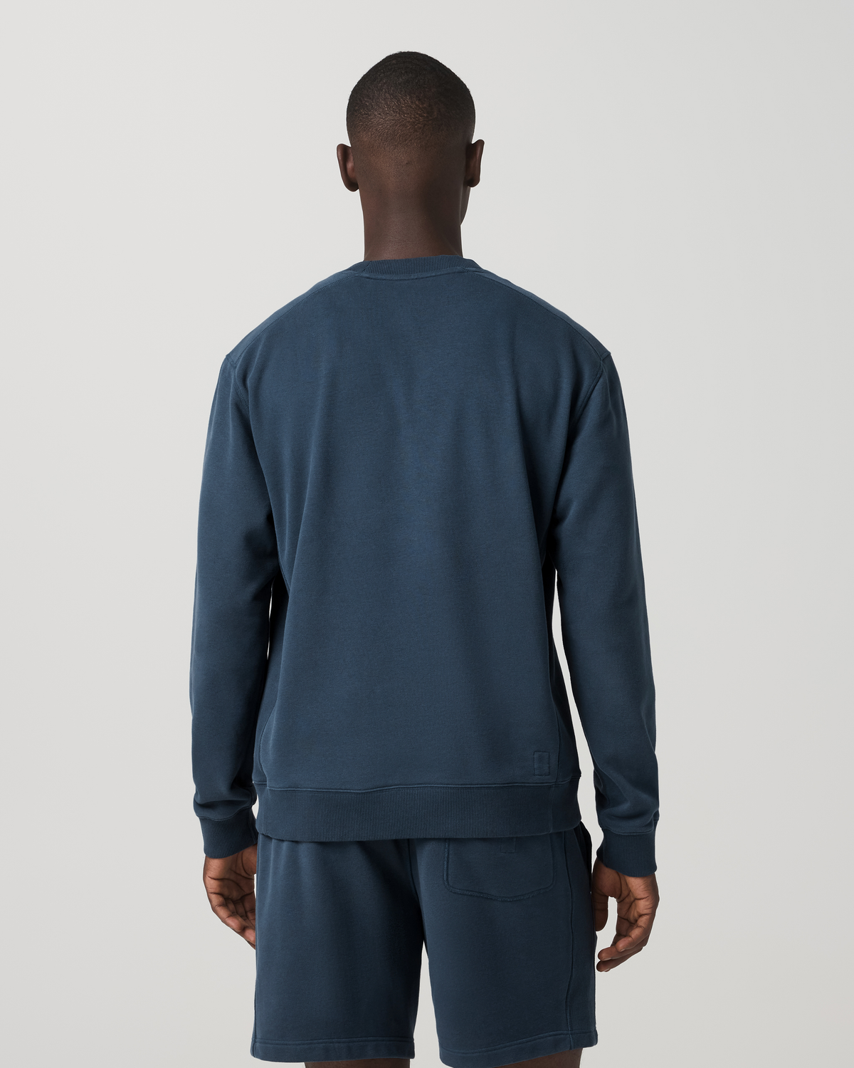 Men Vuori Cypress Vintage Crew Men's Ocean Blue Fleece Pullover
