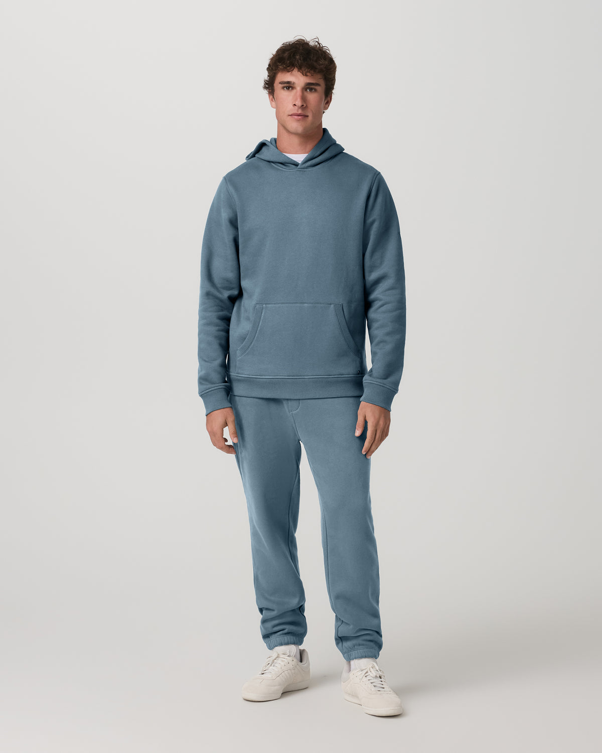 Men Vuori Seaside Pullover Hoodie Blue Sea Heavyweight Hoodie