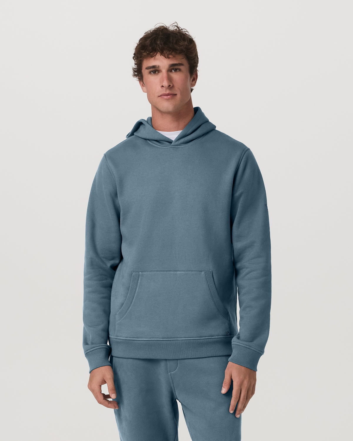 Men Vuori Seaside Pullover Hoodie Blue Sea Heavyweight Hoodie