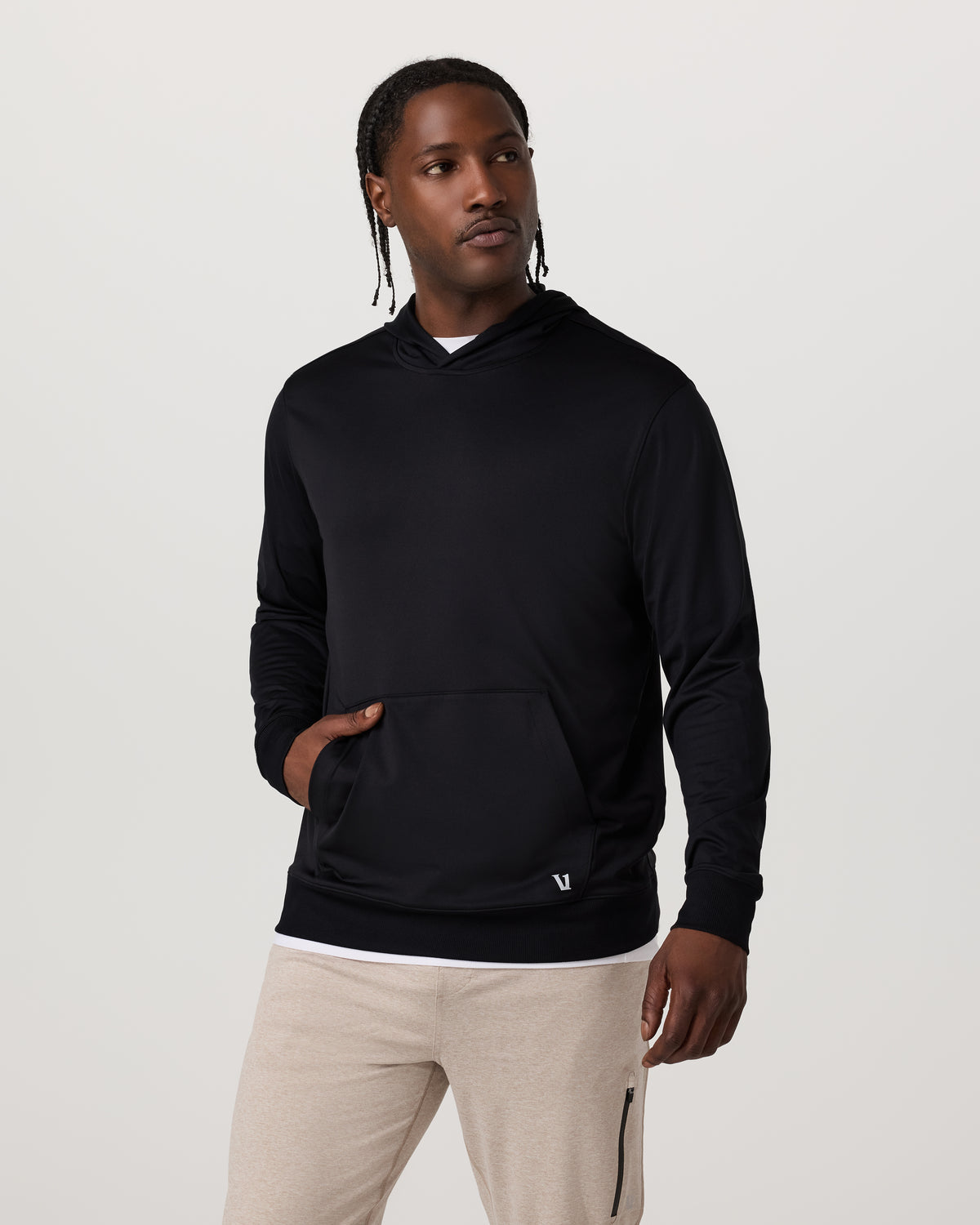 Men Vuori Sunday Hoodie 2.0 Men's Black Athletic Fit Hoodie